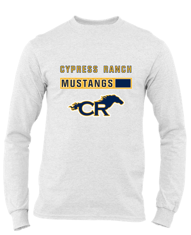 Cypress Ranch Mustangs Mascot #7 Men's Premium LS T-Shirt