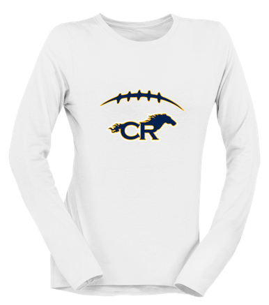 Cypress Ranch Mustangs Football #2 Women's Premium LS T-Shirt
