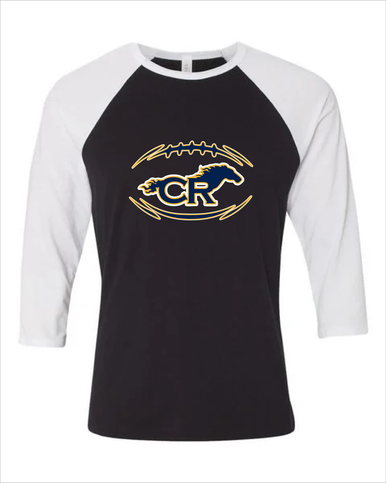 Cypress Ranch Mustangs Football #3 Men's Baseball T-Shirt
