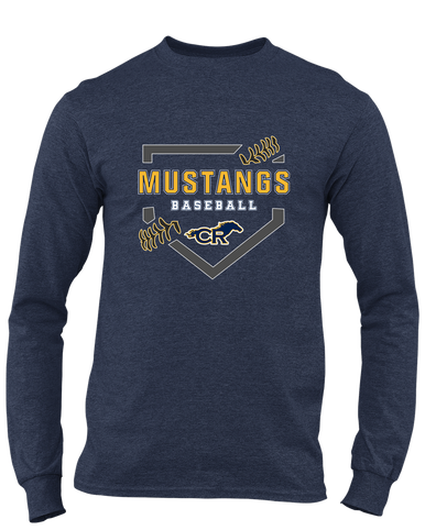 Cypress Ranch Mustangs Baseball #2 Men's LS T-Shirt
