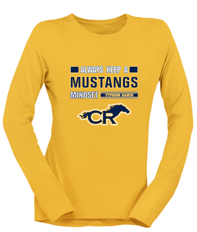 Cypress Ranch Mustangs Mindset Women's LS T-Shirt
