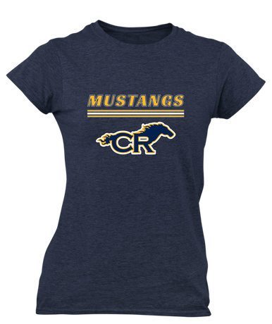 Cypress Ranch Mustangs Mascot #8 Women's SS T-Shirt