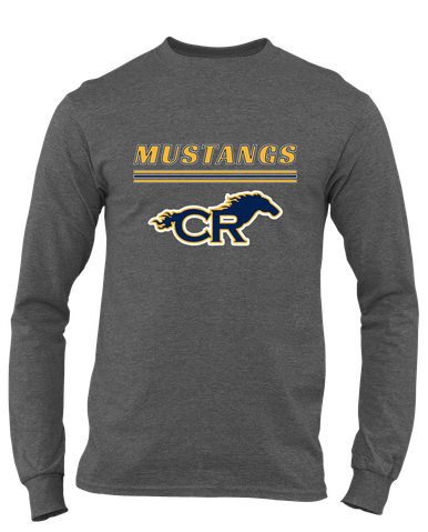 Cypress Ranch Mustangs Mascot #8 Men's LS T-Shirt