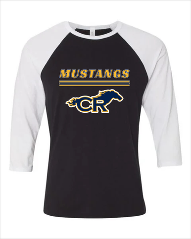 Cypress Ranch Mustangs Mascot #8 Men's Baseball T-Shirt
