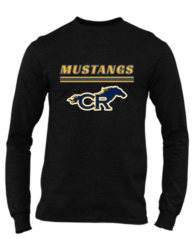 Cypress Ranch Mustangs Mascot #8 Men's Premium LS T-Shirt