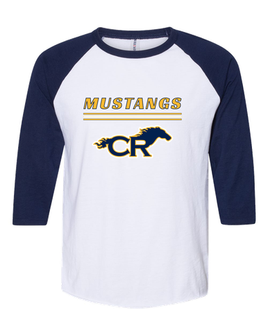 Cypress Ranch Mustangs Mascot #8 Women's Baseball T-Shirt