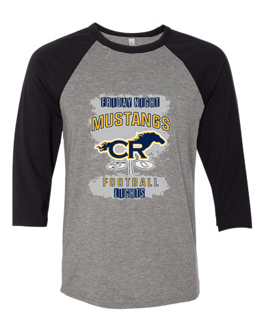 Cypress Ranch Mustangs Football #6 Women's Baseball T-Shirt