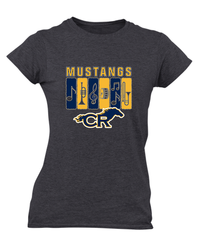 Cypress Ranch Mustangs Band # 2 Women's Premium SS T-Shirt