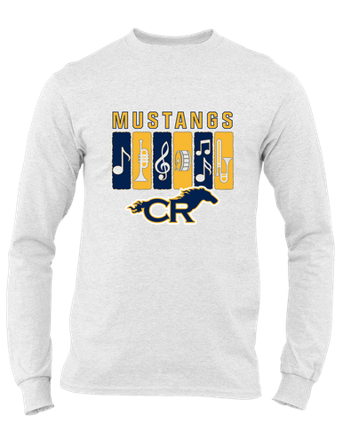 Cypress Ranch Mustangs Band # 2 Men's LS T-Shirt