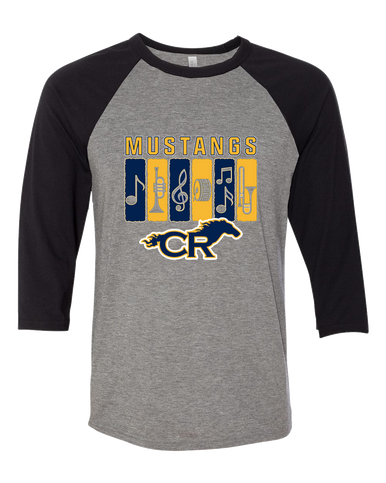 Cypress Ranch Mustangs Band # 2 Women's Baseball T-Shirt