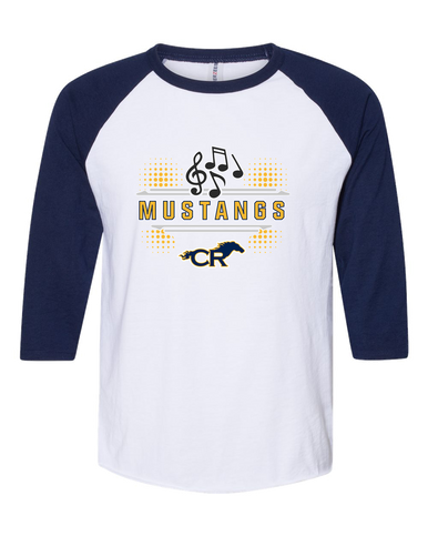 Cypress Ranch Mustangs Band # 3 Men's Baseball T-Shirt