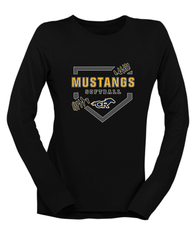 Cypress Ranch Mustangs Softball #2 Women's Premium LS T-Shirt