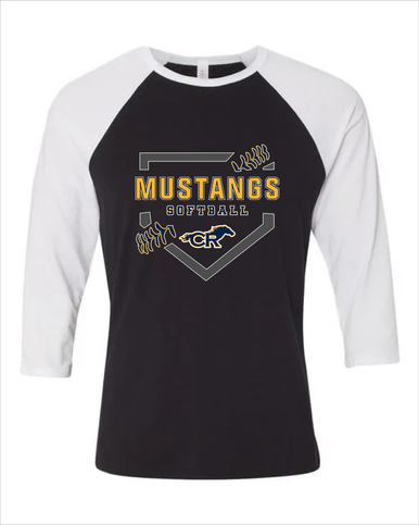 Cypress Ranch Mustangs Softball #2 Women's Baseball T-Shirt