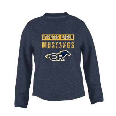 Cypress Ranch Mustangs Mascot #9 Women's Sweatshirt