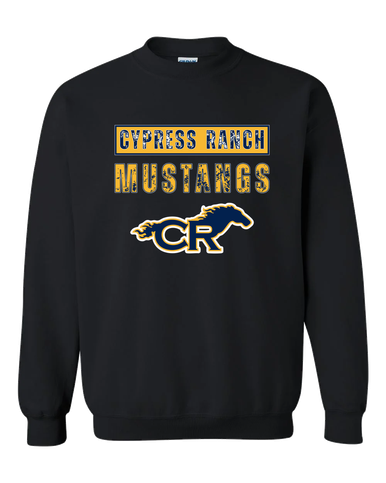 Cypress Ranch Mustangs Mascot #9 Men's Sweatshirt