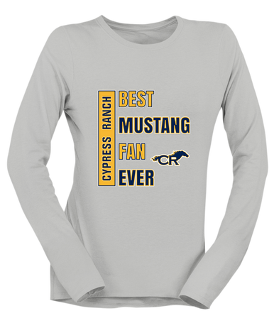 Cypress Ranch Mustangs Best Mustang Fan Women's Premium LS T-Shirt