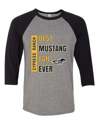 Cypress Ranch Mustangs Best Mustang Fan Women's Baseball T-Shirt