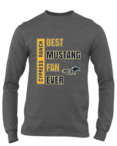 Cypress Ranch Mustangs Best Mustang Fan Men's LS T-Shirt