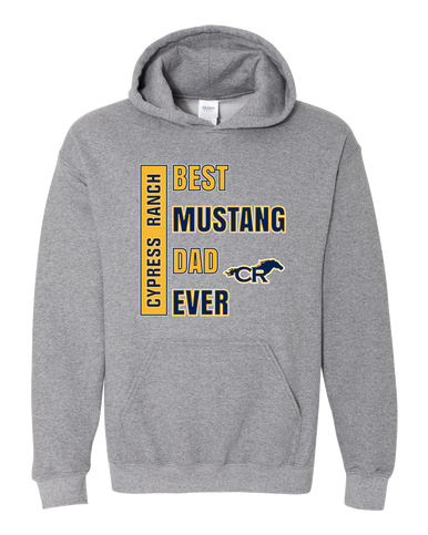 Cypress Ranch Mustangs Best Mustang Dad Men's Hoodie