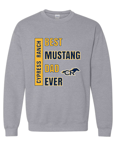Cypress Ranch Mustangs Best Mustang Dad Men's Sweatshirt