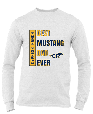 Cypress Ranch Mustangs Best Mustang Dad Men's Premium LS T-Shirt