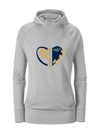 Cypress Ranch Mustangs Heart Football Women's Hoodie