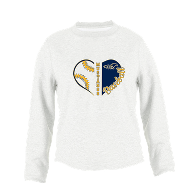 Cypress Ranch Mustangs Heart Baseball Women's Sweatshirt