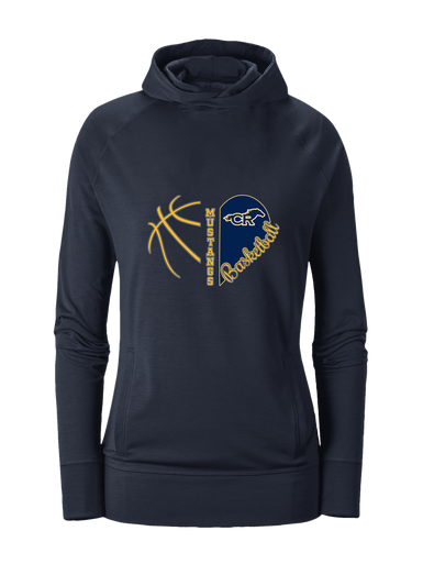 Cypress Ranch Mustangs Heart Basketball Women's Hoodie