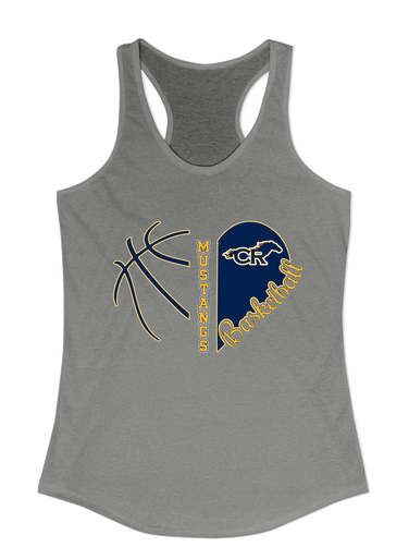 Cypress Ranch Mustangs Heart Basketball Women's Tank Top