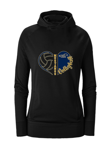 Cypress Ranch Mustangs Heart Volleyball Women's Hoodie