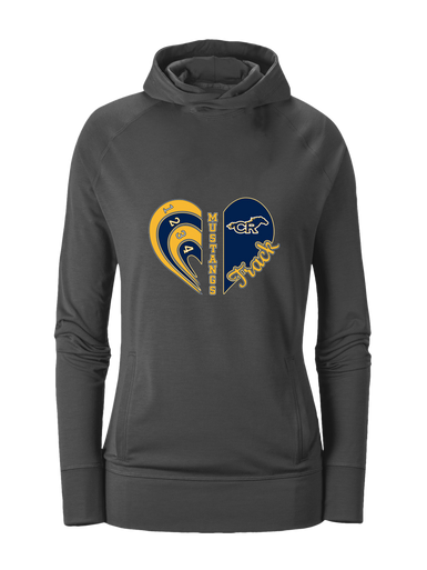 Cypress Ranch Mustangs Heart Track Women's Hoodie