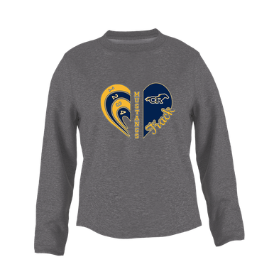 Cypress Ranch Mustangs Heart Track Women's Sweatshirt