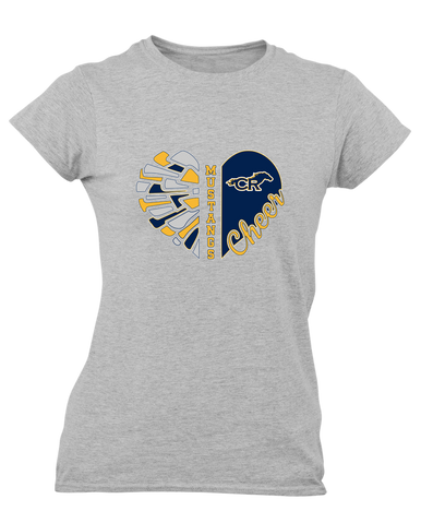 Cypress Ranch Mustangs Heart Cheer Women's SS T-Shirt