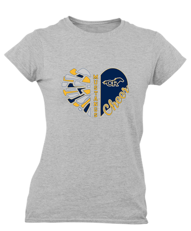 Cypress Ranch Mustangs Heart Cheer Women's Premium SS T-Shirt