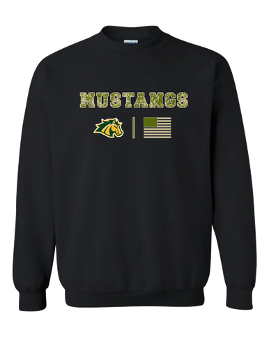 San Marin Mustangs Camo Flag Men's Sweatshirt
