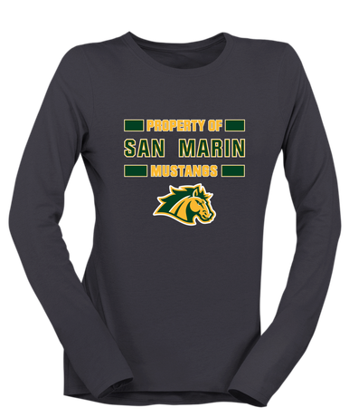 San Marin Mustangs Property Of Women's LS T-Shirt