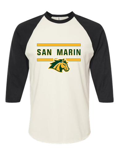 San Marin Mustangs Mascot #4 Men's Baseball T-Shirt