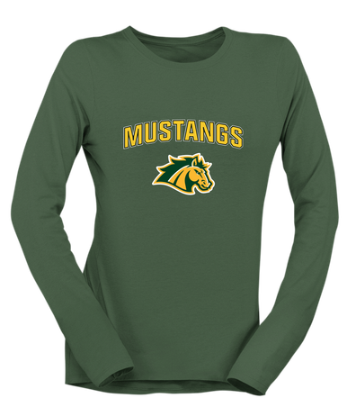 San Marin Mustangs Mascot #6 Women's LS T-Shirt