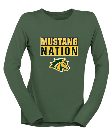 San Marin Mustangs Nation #1 Women's LS T-Shirt