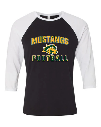 San Marin Mustangs Football #1 Men's Baseball T-Shirt