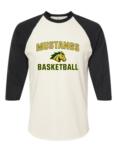 San Marin Mustangs Basketball #1 Men's Baseball T-Shirt