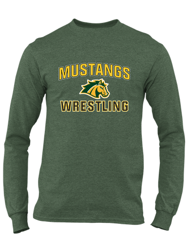 San Marin Mustangs Wrestling Men's LS T-Shirt