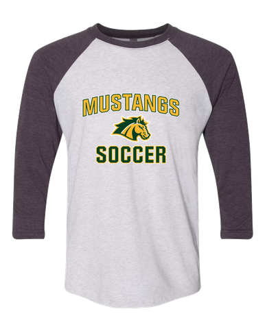 San Marin Mustangs Soccer #1 Men's Baseball T-Shirt