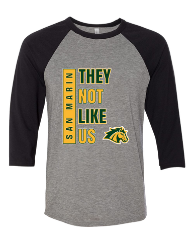 San Marin Mustangs They Not Like Us #1 Men's Baseball T-Shirt
