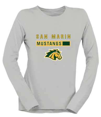 San Marin Mustangs Mascot #7 Women's Premium LS T-Shirt