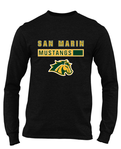 San Marin Mustangs Mascot #7 Men's LS T-Shirt