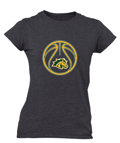 San Marin Mustangs Basketball #2 Women's SS T-Shirt