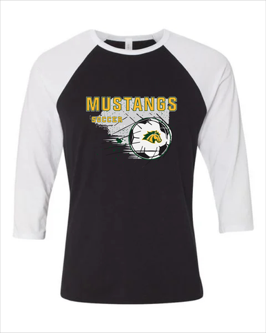 San Marin Mustangs Soccer #2 Men's Baseball T-Shirt