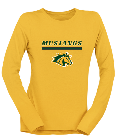 San Marin Mustangs Mascot #8 Women's LS T-Shirt