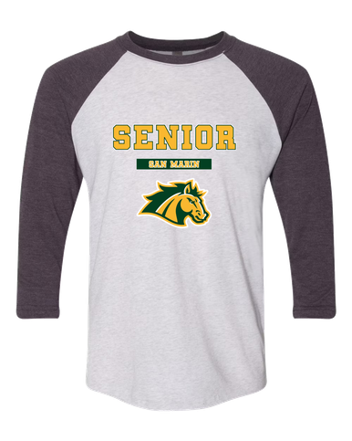 San Marin Mustangs Senior #2 Men's Baseball T-Shirt